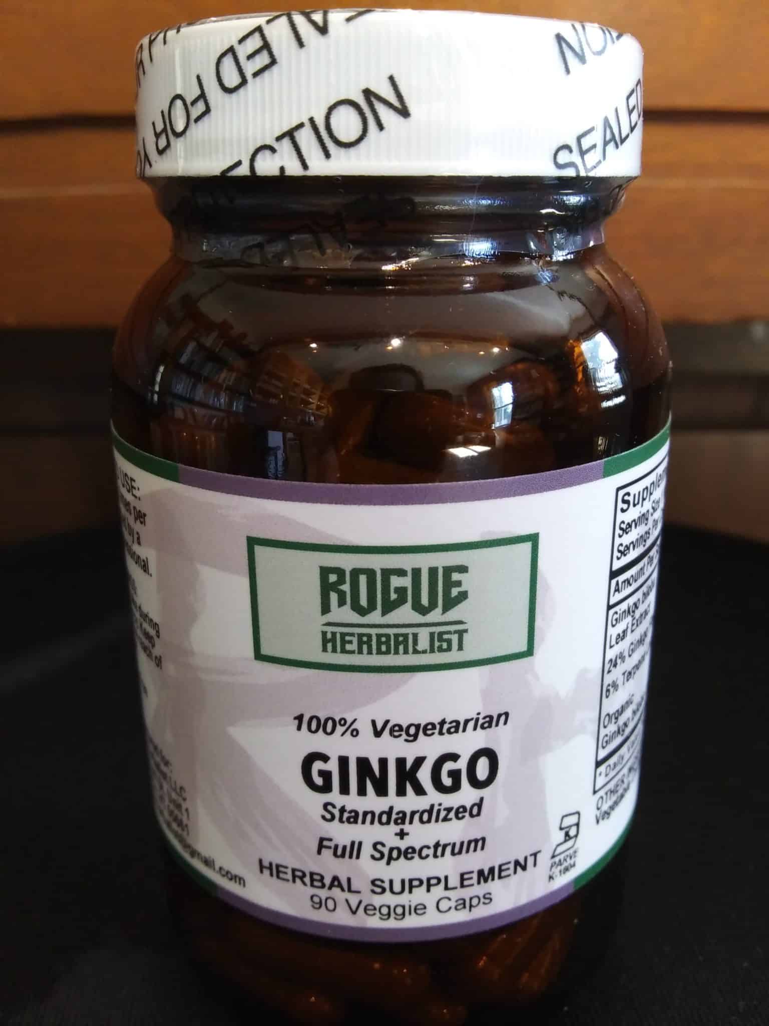 Ginkgo Powder Capsules Standardized 90ct