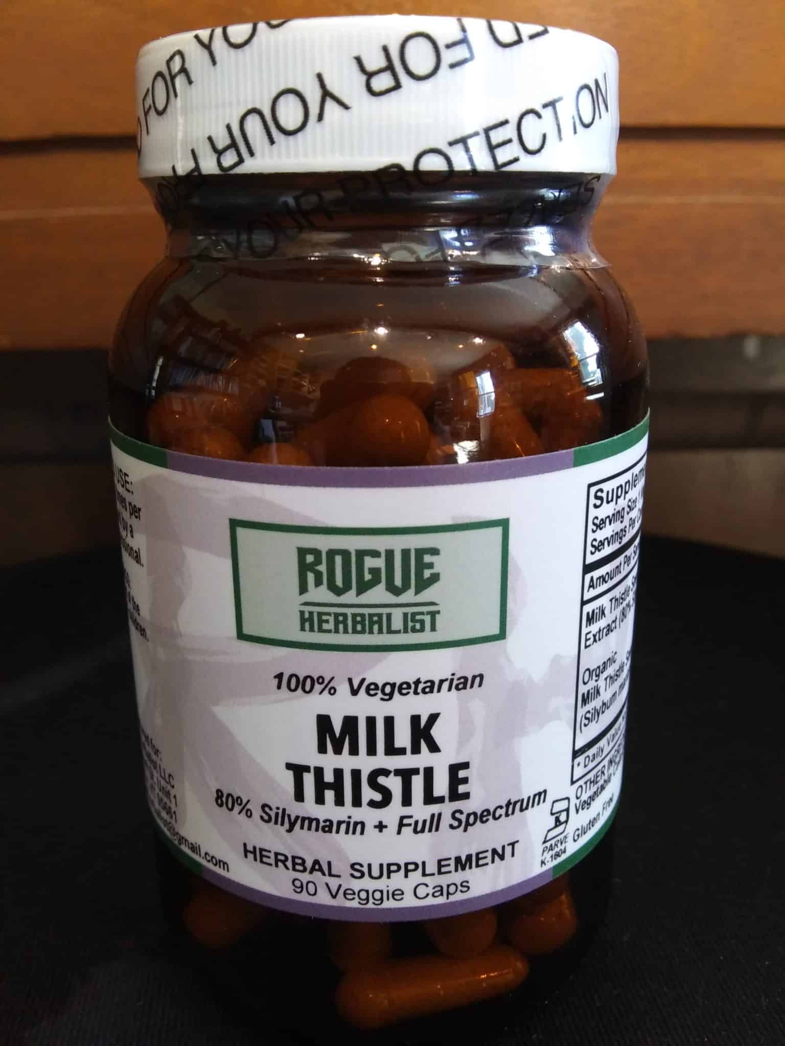 Milk Thistle Powder Capsules Standardized 90ct