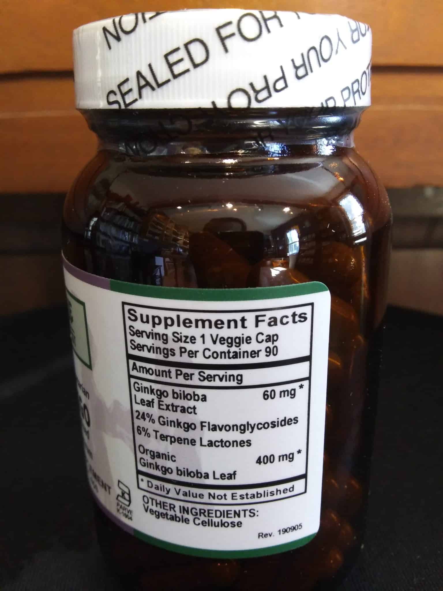 Ginkgo Powder Capsules Standardized 90ct - Image 2
