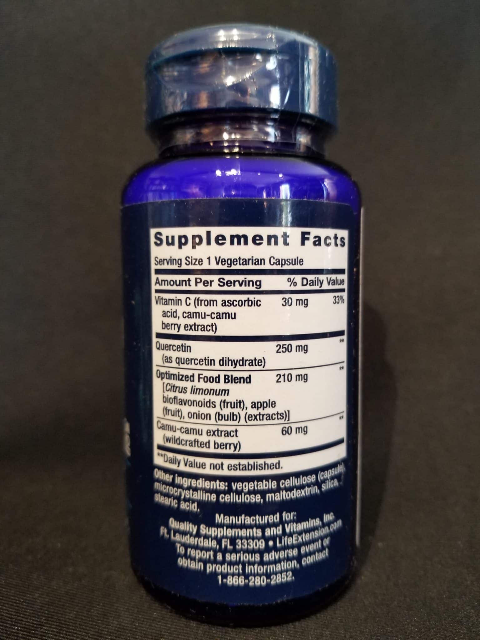 Optimized Quercetin 250mg 60 caps - Image 2