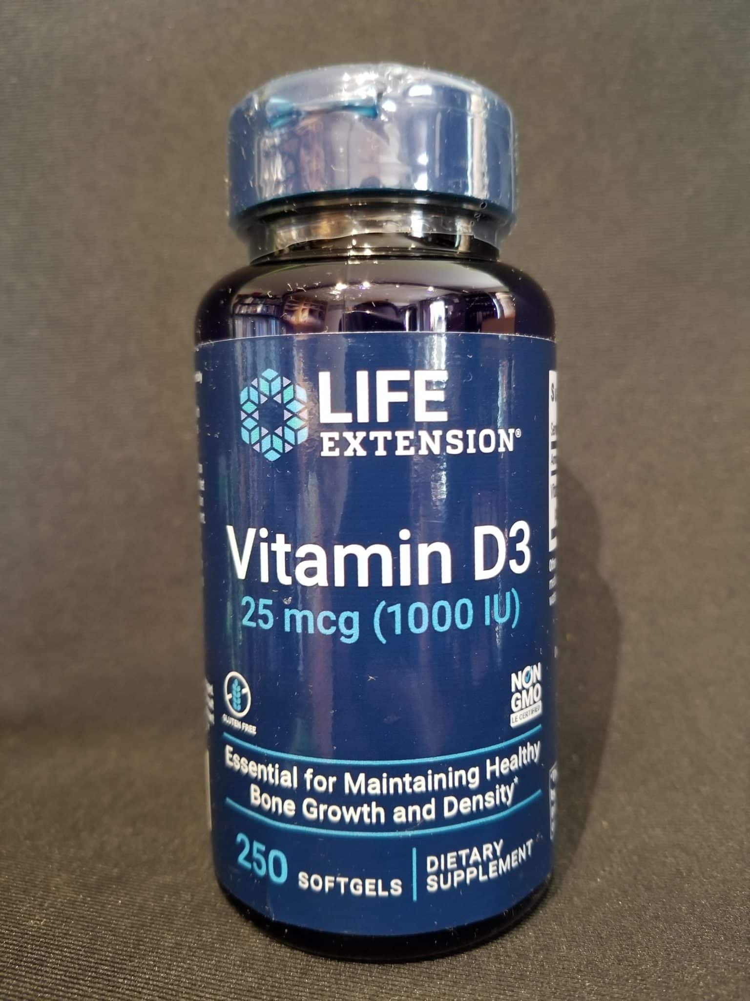 Vitamin D-3 25mcg (1000iu) 250 softgels