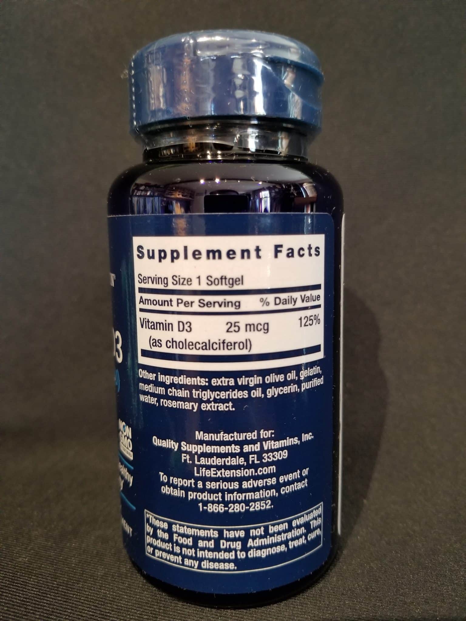 Vitamin D-3 25mcg (1000iu) 250 softgels - Image 2
