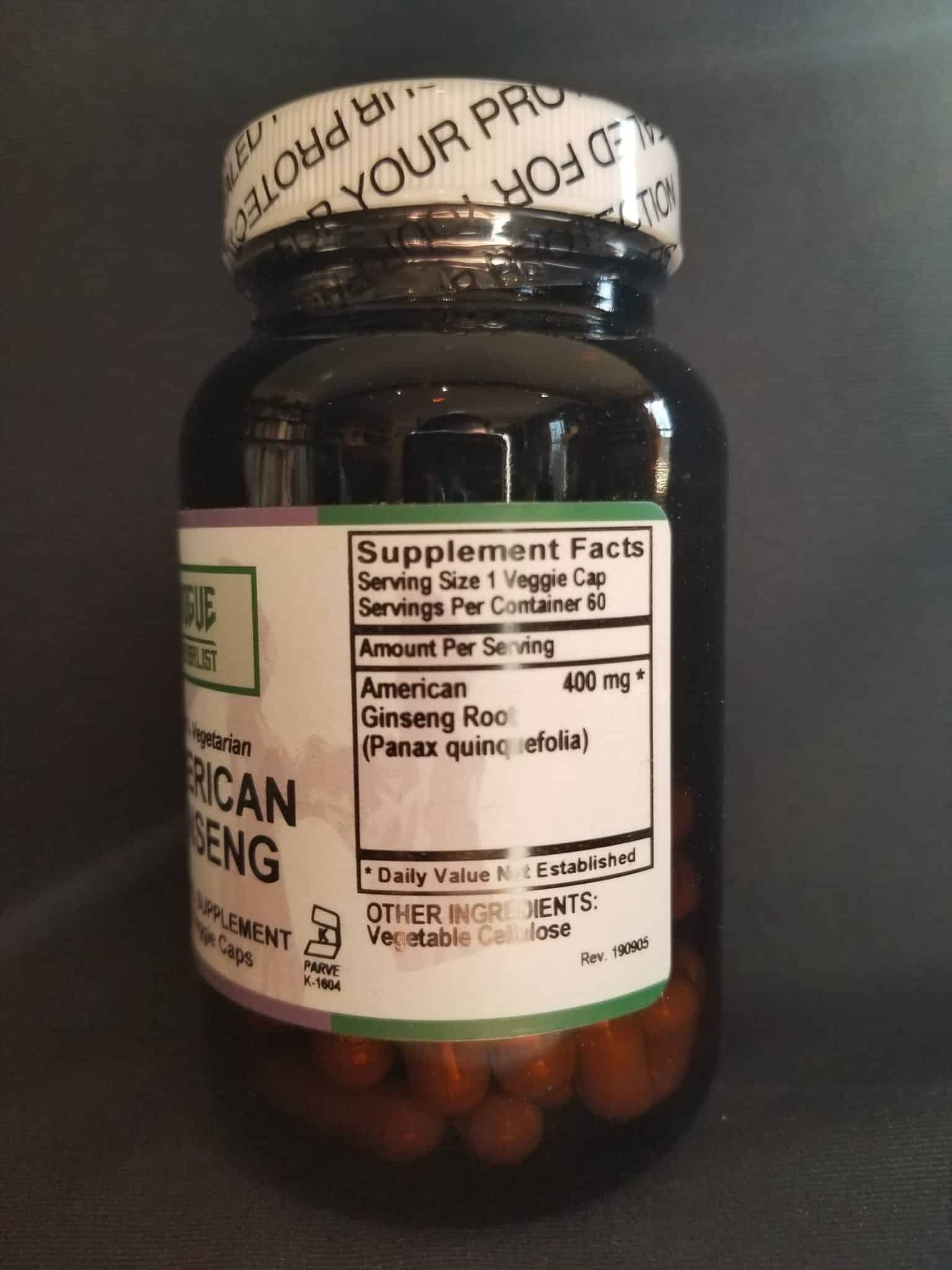 American Ginseng 400mg 60 capsules - Image 2