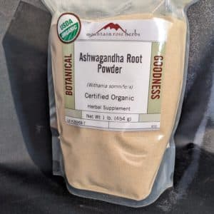 Ashwagandha Powder, Organic 1oz. bag