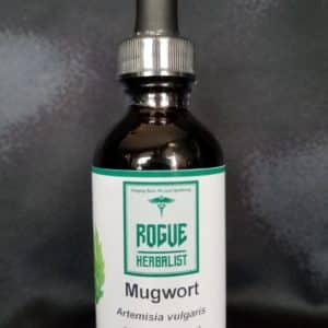 Mugwort tincture bottle