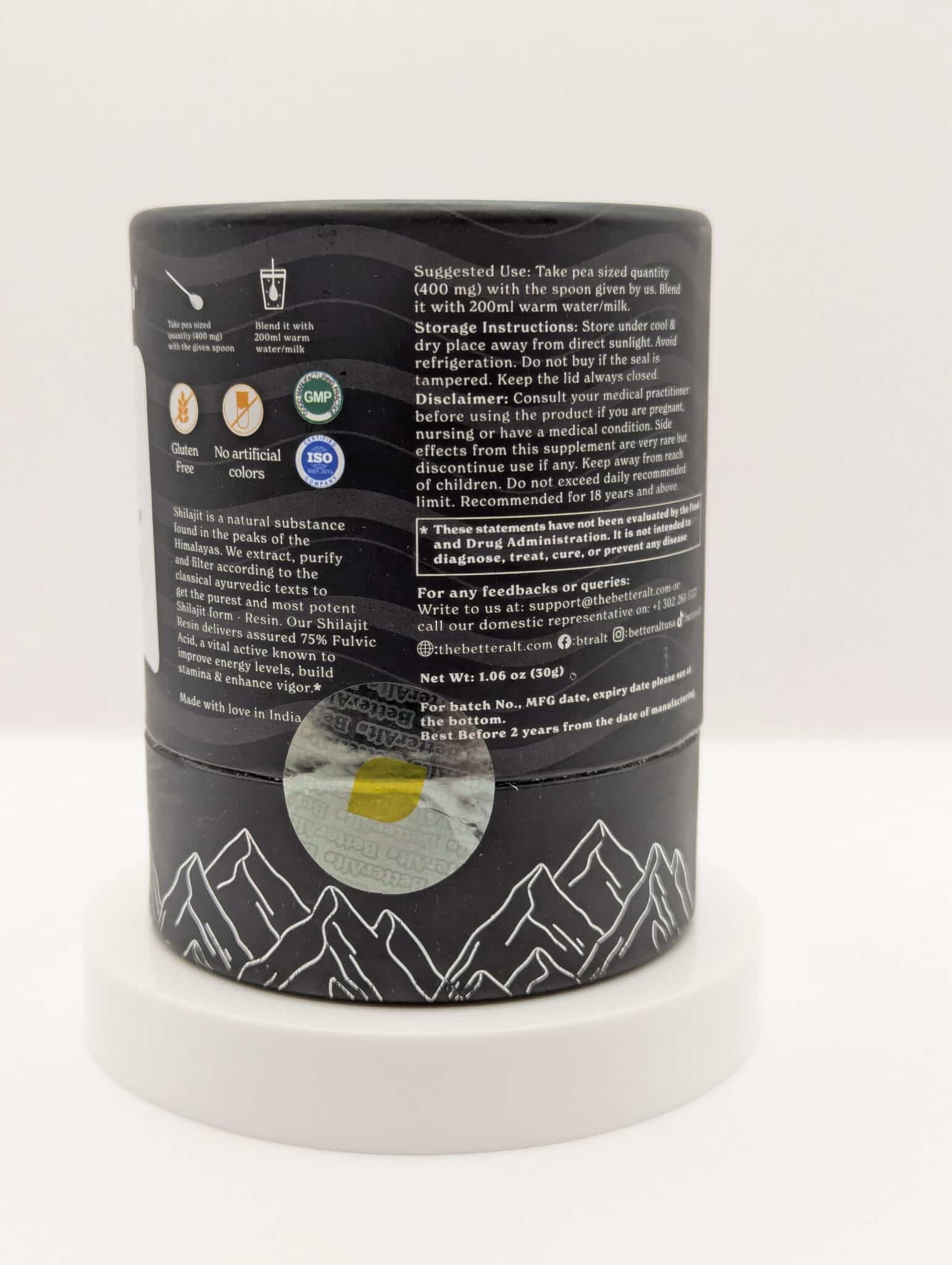 Himalayan Shilajit Resin by Better Alt, 30 Gram Jar - Image 2