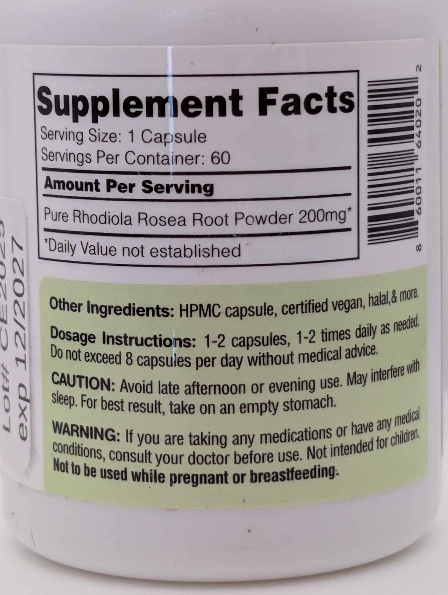 Rhodiola Rosea Root Powder Capsules by Alaska Rhodiola - Image 2