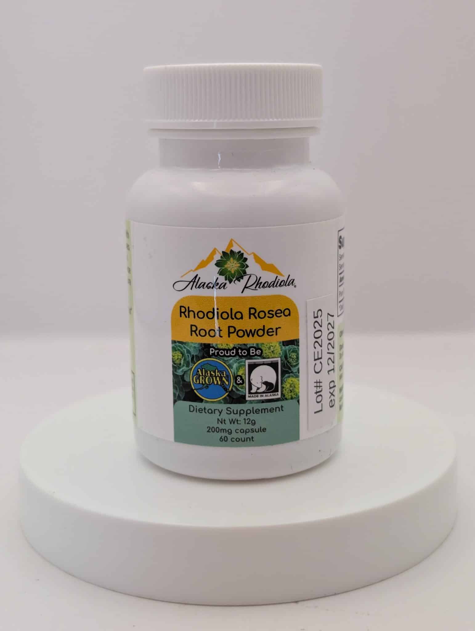 Rhodiola Rosea Root Powder Capsules by Alaska Rhodiola