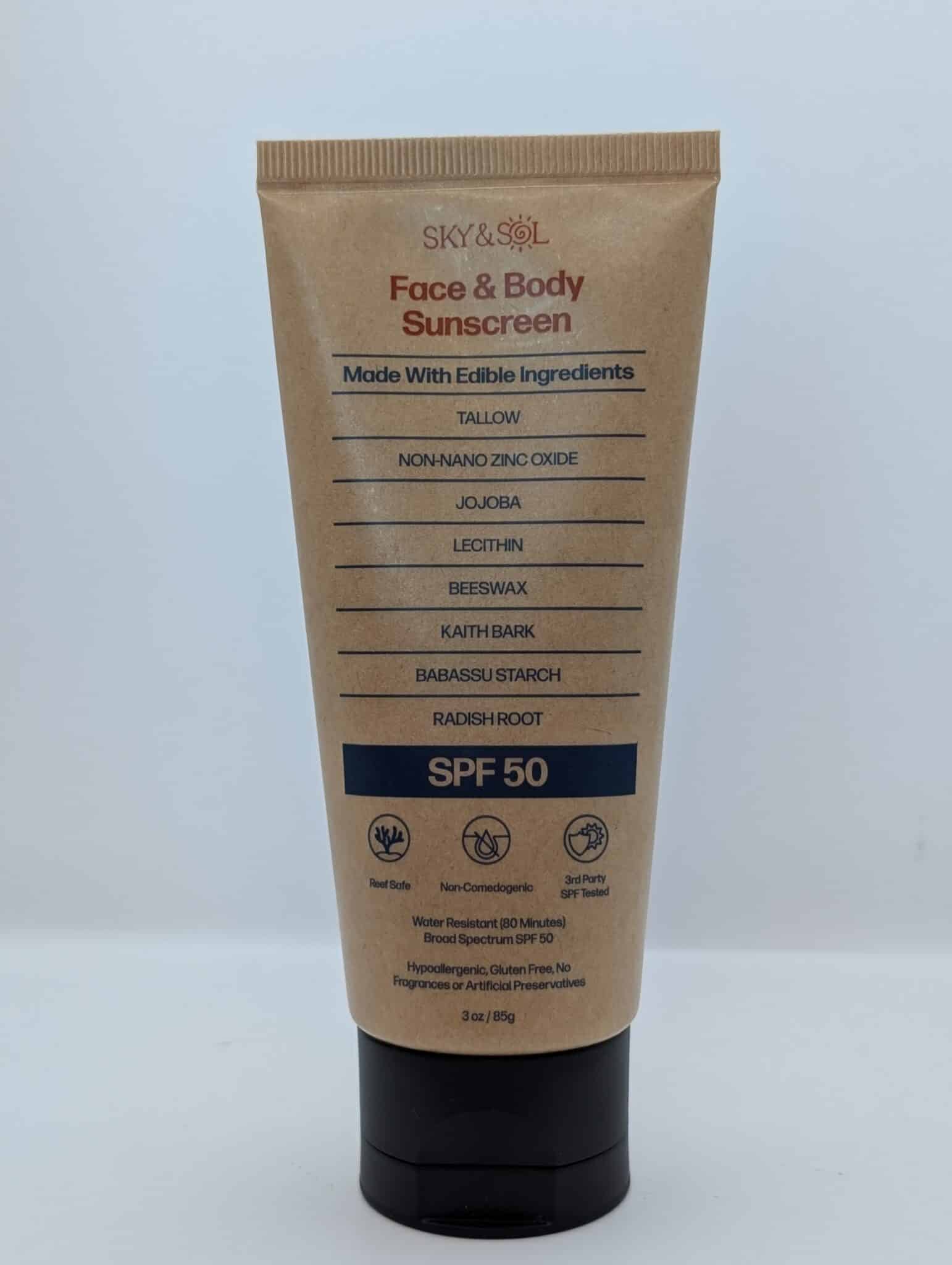 Sky and Sol Face & Body Sunscreen SPF 50
